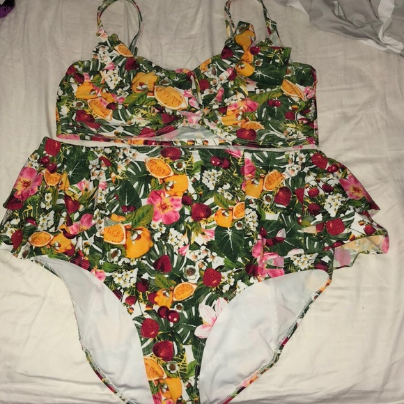 Forever 21 Other - Plus Size Two Piece High Waist Bathing Suit